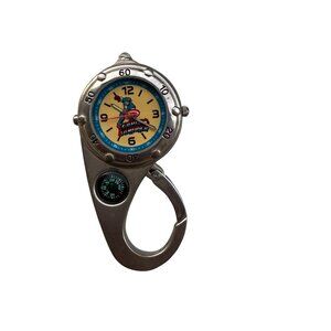 Captain America Marvel Comics Watch Carabiner Clip With Compass